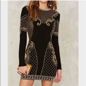 Nasty Gal Love Will Never Do embellished dress